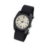Bertucci DX3 Field Resin Watch, Black Nylon Strap, White Dial