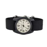Bertucci DX3 Field Resin Watch, Black Nylon Strap, White Dial