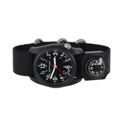 Bertucci DX3 Compass™ Field Watch with Nylon Strap, Black Dial