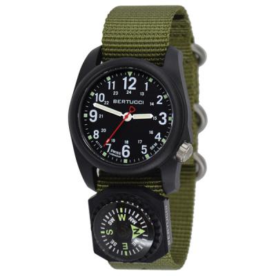 Bertucci DX3 Compass™ Field Watch with Nylon Strap, Black Dial