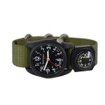 Bertucci DX3 Compass™ Field Watch with Nylon Strap, Black Dial