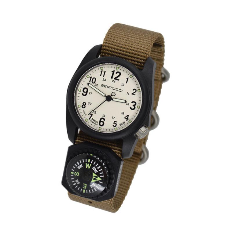 Bertucci DX3 Field Watch with Stone Dial and Compass