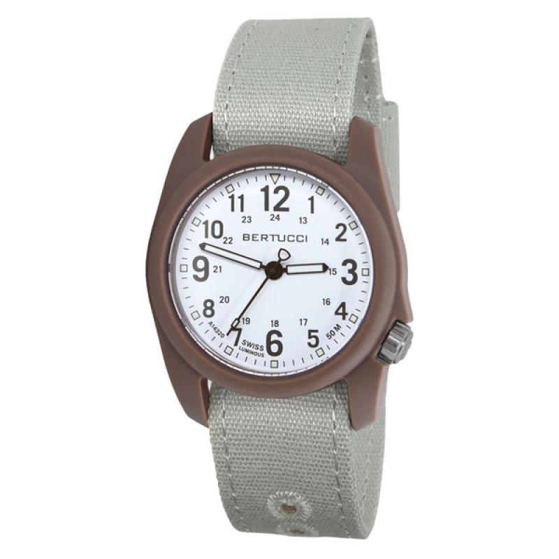 Bertucci DX3 Canvas Polycarbonate Unibody Watch with Beige Comfort Strap