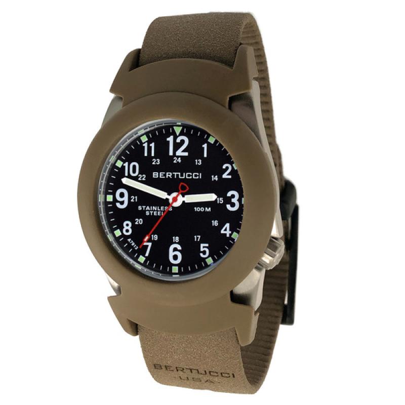 Bertucci Construction King Black Dial Watch with Coyote Strap and Pro-Guard