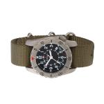 Bertucci A-2TR Field Pro GMT Black Dial with Olive Nylon Strap