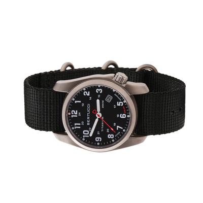 Bertucci A-2T Solar Classic Titanium Field Watch with Black Nylon Strap