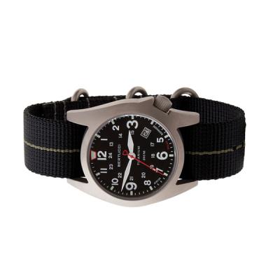 Bertucci A-7T Retrospec Solar Titanium Field Watch with Black Nylon Strap