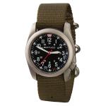 Bertucci A-4TS Super Yankee Solar with Black Dial and Olive Strap