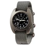 Bertucci D-3T Retroform Epic Field Watch with Black Dial and Vintage Drab Nylon Strap