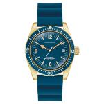 Caravelle Sea Hunter Automatic Goldtone Watch with Blue Dial