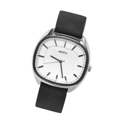 Aristo 41mm Classic Dress Watch with Rectangular Face and WhiteDial #4H230-L
