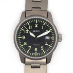 Aristo 40mm Titanium Swiss Automatic Aviator Watch