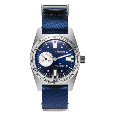 Aquastar Deepstar II Dive Watch with Blue Ray Dial