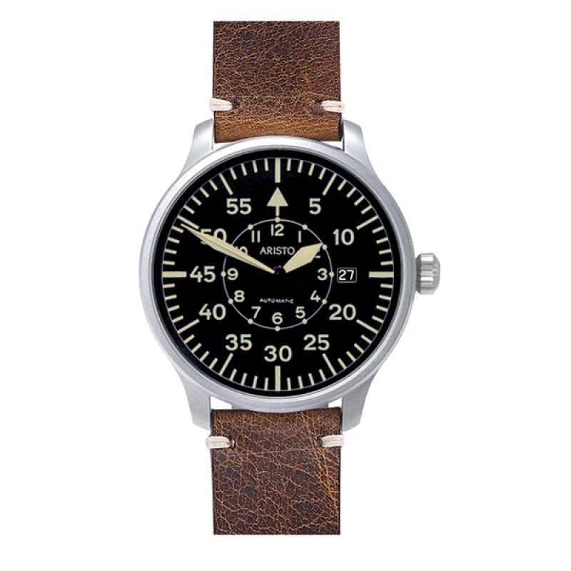 Aristo Vintage Flieger with Swiss Automatic Movement and Black Dial