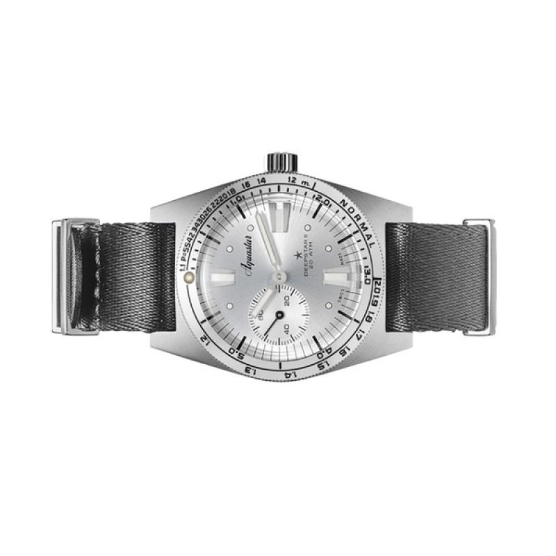 Aquastar Deepstar II Dive Watch with Vintage Silver Dial