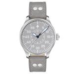Laco Aachen Gray 42 Type B Dial Automatic Pilot Watch with Sapphire Crystal