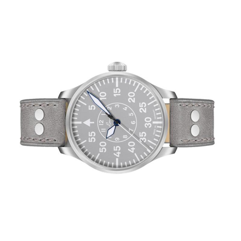 Laco Aachen Gray 42 Type B Dial Automatic Pilot Watch with Sapphire Crystal