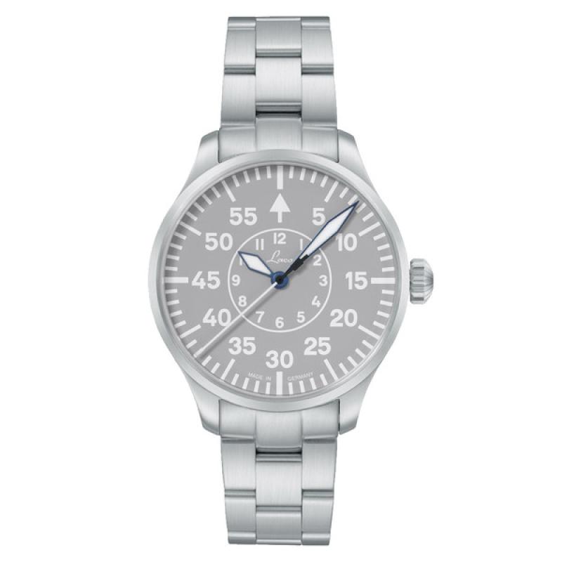 Laco Aachen Gray 39 Type B Dial Automatic Pilot Watch with Sapphire Crystal