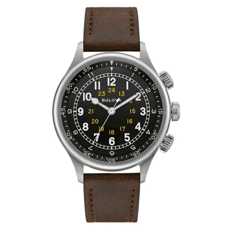 Bulova A15 Automatic Field Watch with Brown Strap
