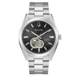 Bulova Surveyor Automatic Watch with Open Heart Black Dial