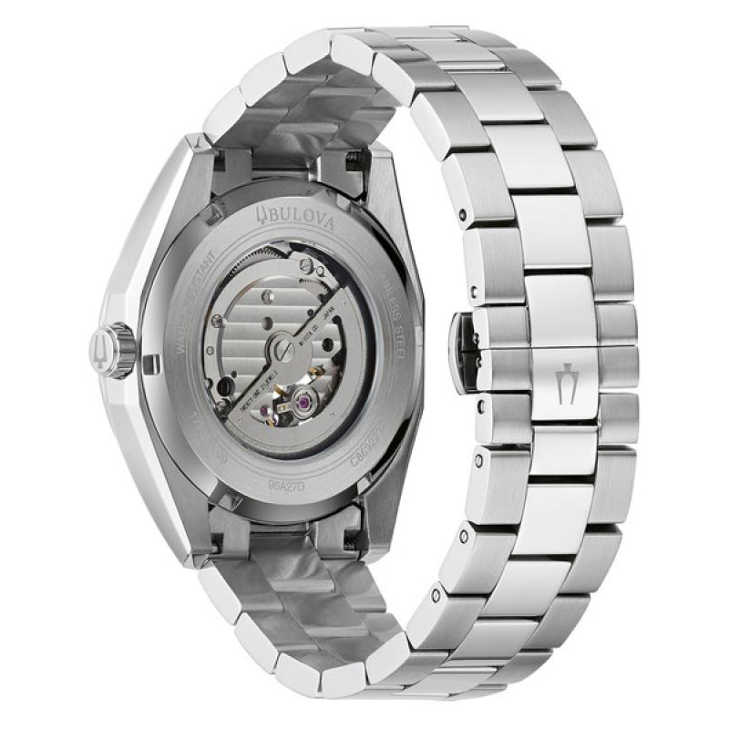 Bulova Surveyor Automatic Watch with Open Heart Black Dial