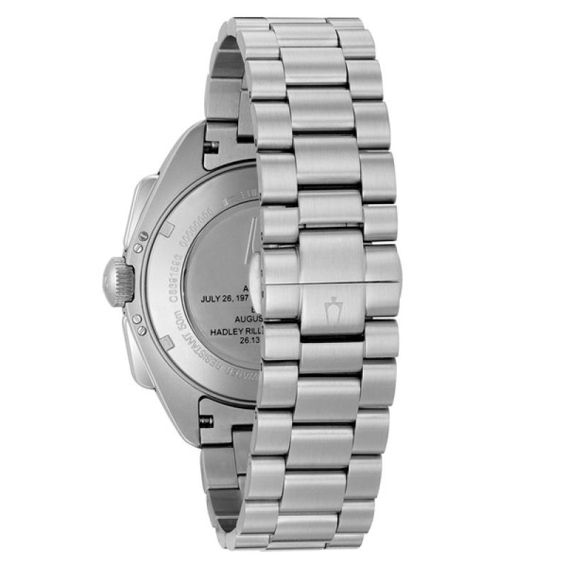 Bulova Lunar Pilot Chronograph 45mm with Black Dial and Stainless Steel Bracelet