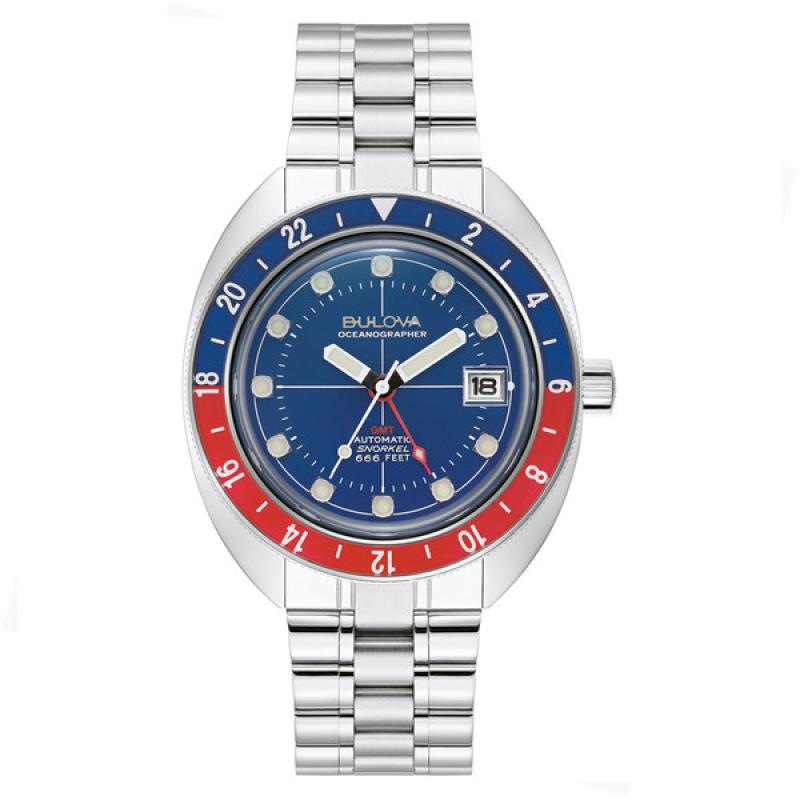 Bulova Oceanographer GMT Automatic Dive Watch with Blue Dial
