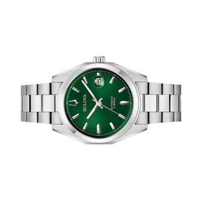 Bulova Surveyor Automatic Watch with Sunburst Green Dial