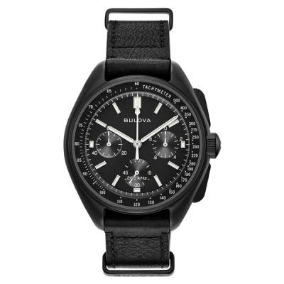 Bulova Lunar Pilot Chronograph 45mm with Black Dial and Black IP Case