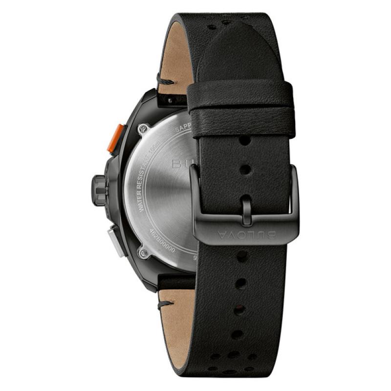 Bulova Racer Chronograph with Black Dial and Orange Accents