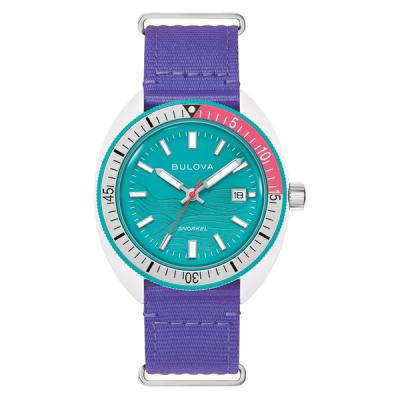 Bulova Snorkel LE Dive Watch With Teal Wave Pattern Dial