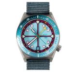 ADPT Series 1 GMT Titanium Field Watch with Aqua Berry Dial