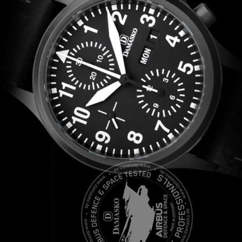Damasko Swiss Valjoux 7750 Chronograph with a 60-Minute Stopwatch and 12-Hour Totalizer