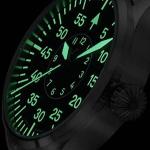 Laco 42mm Faro Type-B Dial Automatic Pilot Watch, Sapphire Crystal