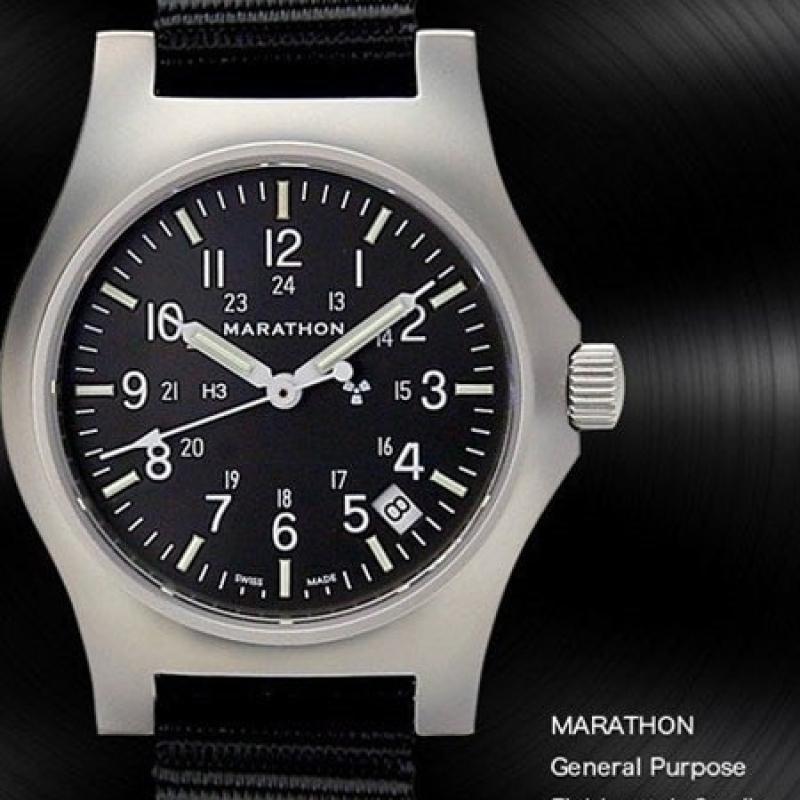 Marathon High Torque Quartz Military General Purpose SS Watch with Tritium Illumination