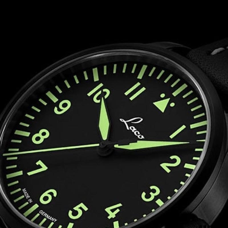 Laco 39mm Altenburg Type A Dial Automatic Pilot Watch with Sapphire Crystal