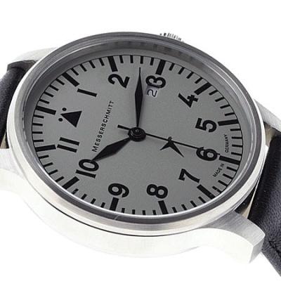 Messerschmitt Fliegeruhr Watch with Black Leather Strap