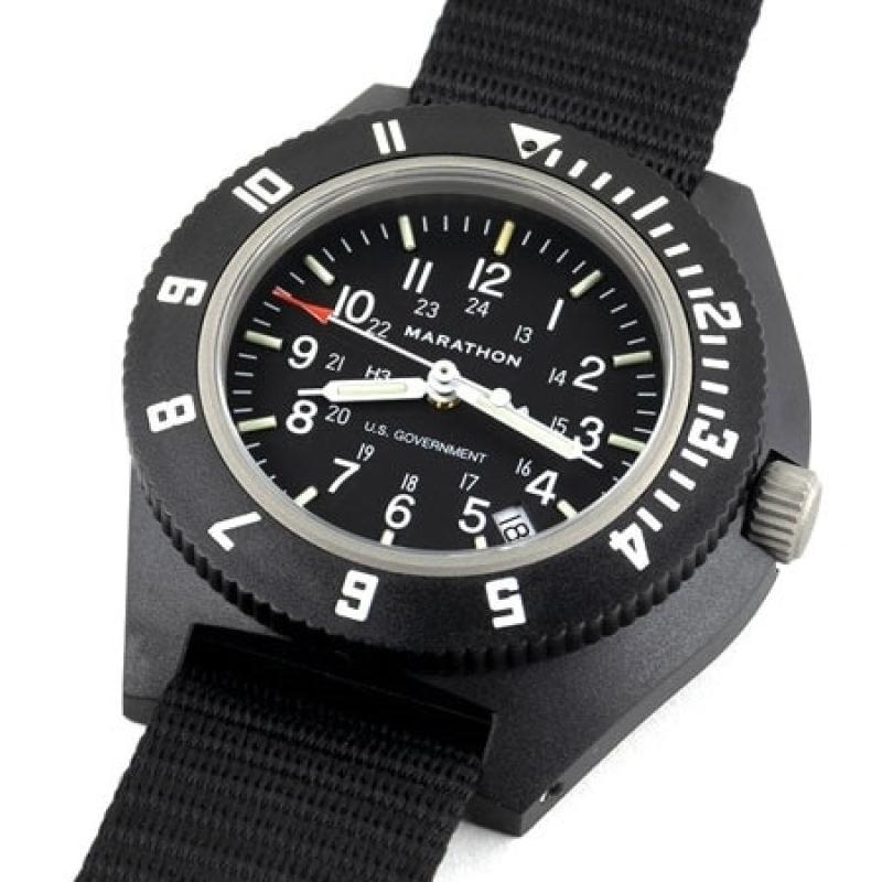 Marathon Swiss Made Quartz Military Navigator Pilot Watch with Tritium Illumination