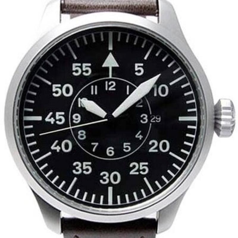 Aristo 3H108 47mm Swiss SW200 Automatic Pilot's Watch with XL Flieger Crown