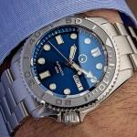 Islander Automatic Dive Watch with Bracelet, Double-Domed AR Sapphire Crystal, and Embossed Ceramic Bezel Insert