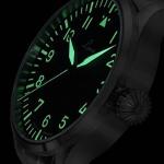 Laco 42mm ROM Type A Dial Automatic Pilot Watch, Sapphire Crystal