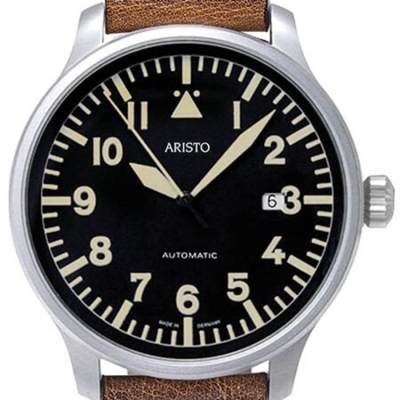 Aristo 42mm Swiss Automatic Aviator Watch with Sapphire Crystal