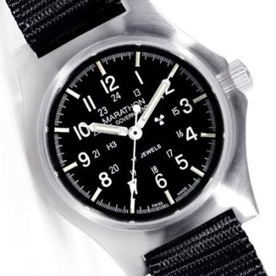 Marathon Mechanical Hand Winding General Purpose Watch with Tritium Illumination