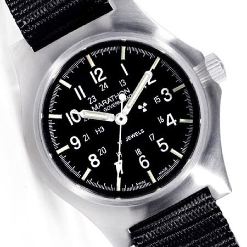 Marathon Mechanical Hand Winding General Purpose Watch with Tritium Illumination