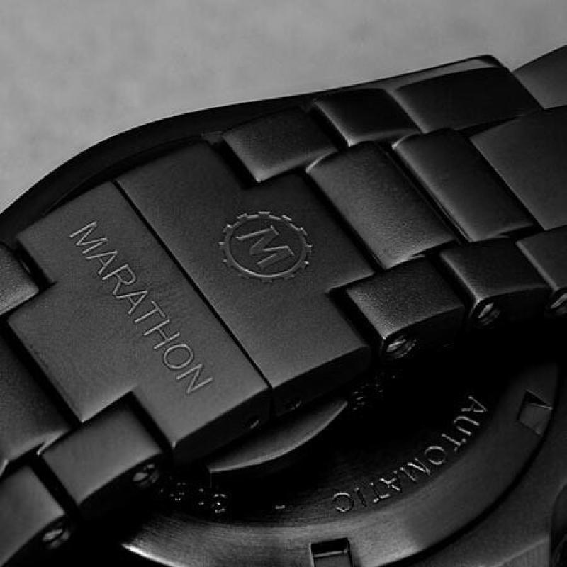 Marathon Black PVD Solid Link Watch Bracelet