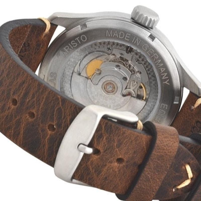 Aristo 47mm Swiss ETA Automatic Vintage Aviator Watch with Sapphire Crystal