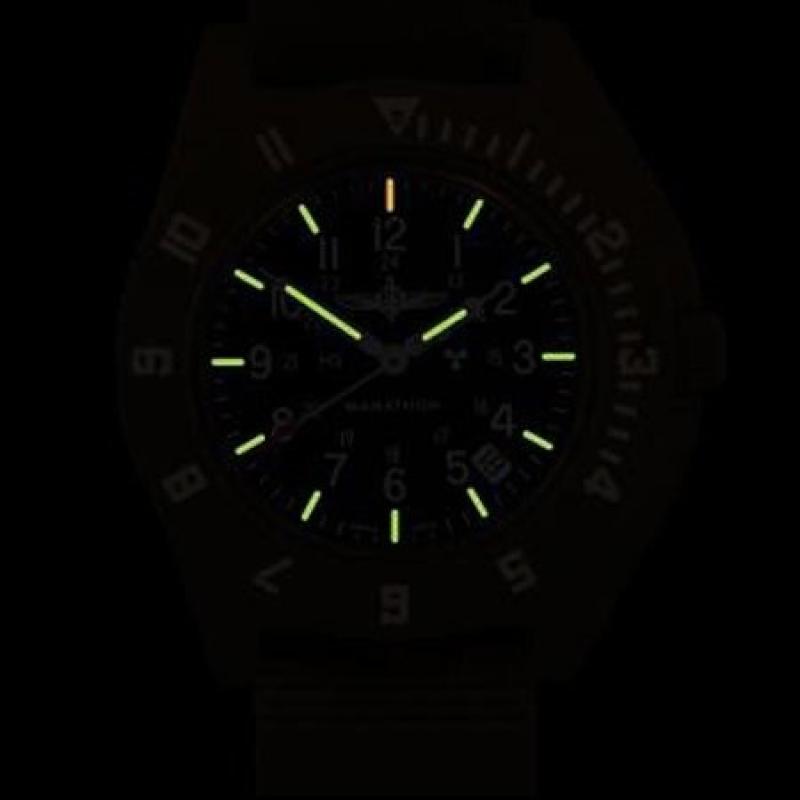Marathon Swiss Made Quartz Military Navigator Watch with Tritium Illumination