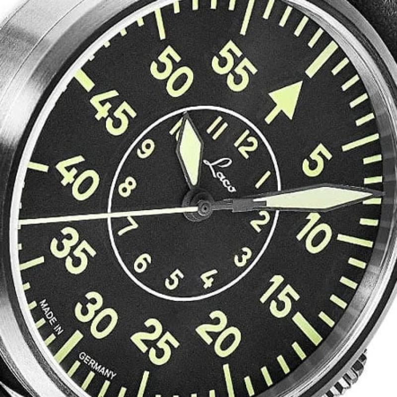 Laco 39mm Bielefeld Type-B Dial Automatic Pilot Watch with Sapphire Crystal