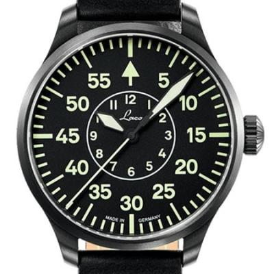 Laco 39mm Bielefeld Type-B Dial Automatic Pilot Watch with Sapphire Crystal