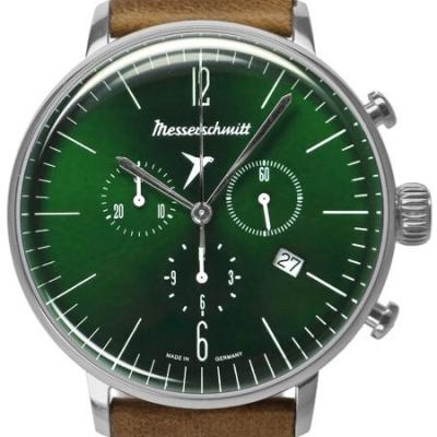 Messerschmitt Bauhaus Swiss Quartz Chronograph Watch with 12-Hr Totalizer